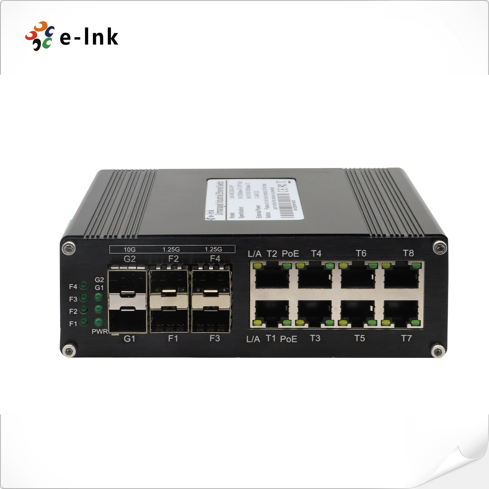 Industrial 8-Port 10/100/1000T + 4-Port 1G SFP + 2-Port 10G SFP+