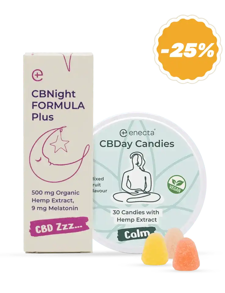 CBNight Plus 30 ml + CBDay Candies 60 gr – Enecta