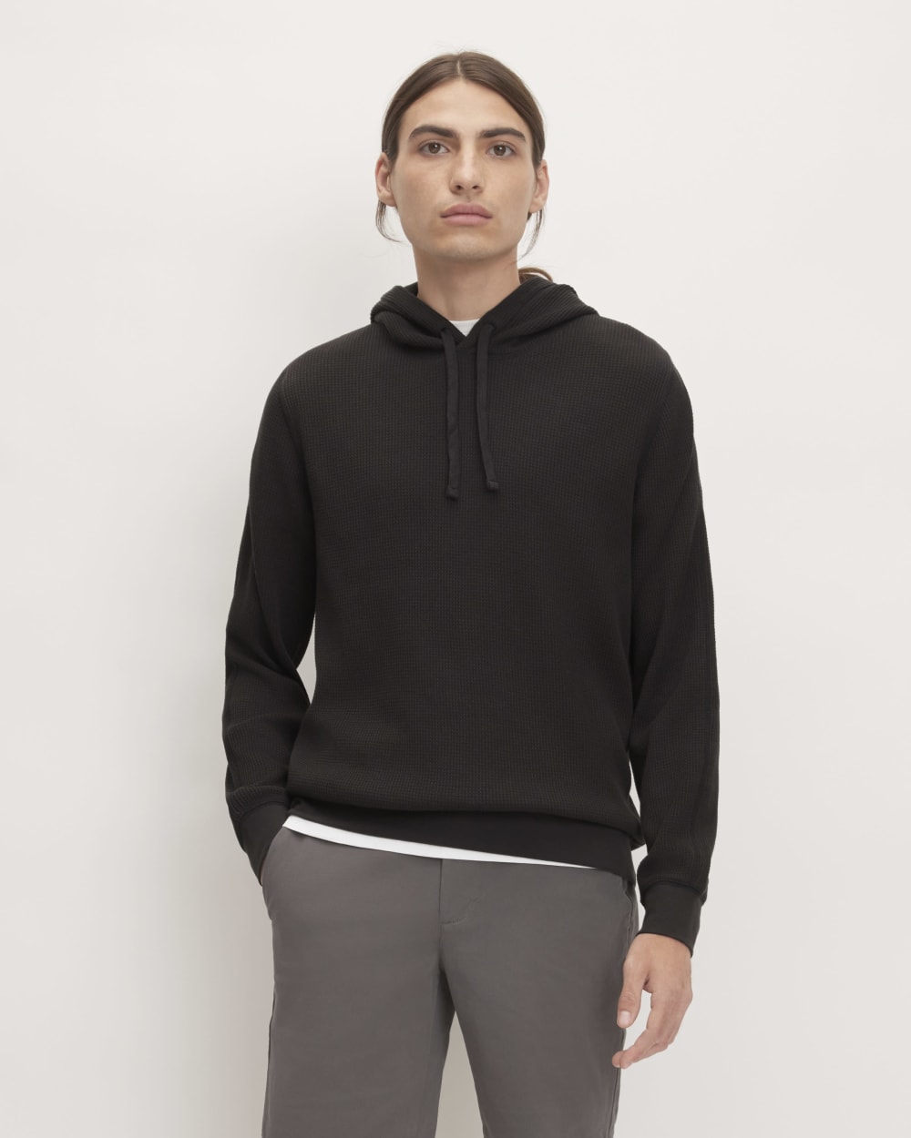 The Waffle-Knit Hoodie | Black – Everlane