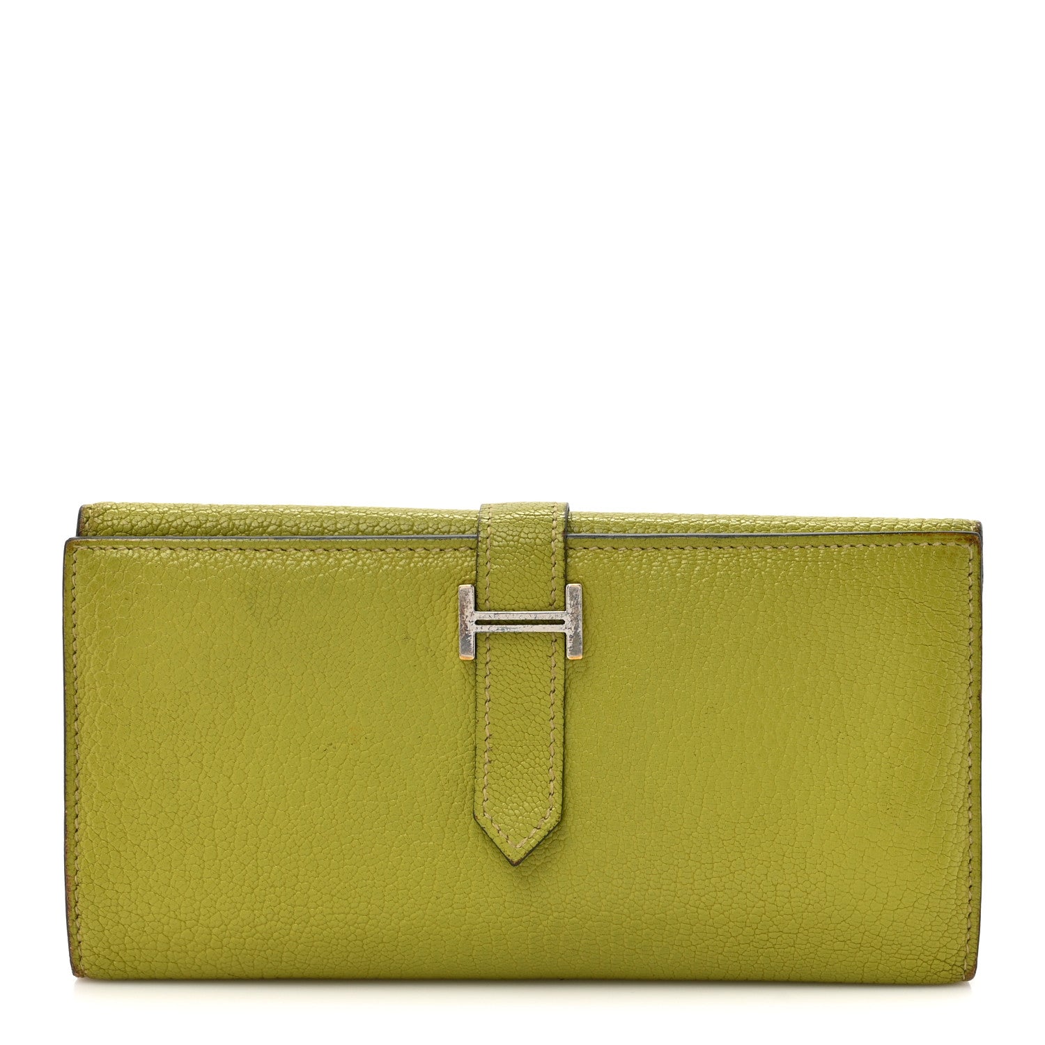Hermes Chevre Mysore Tri-Fold Bearn Wallet Vert Anis 1634132