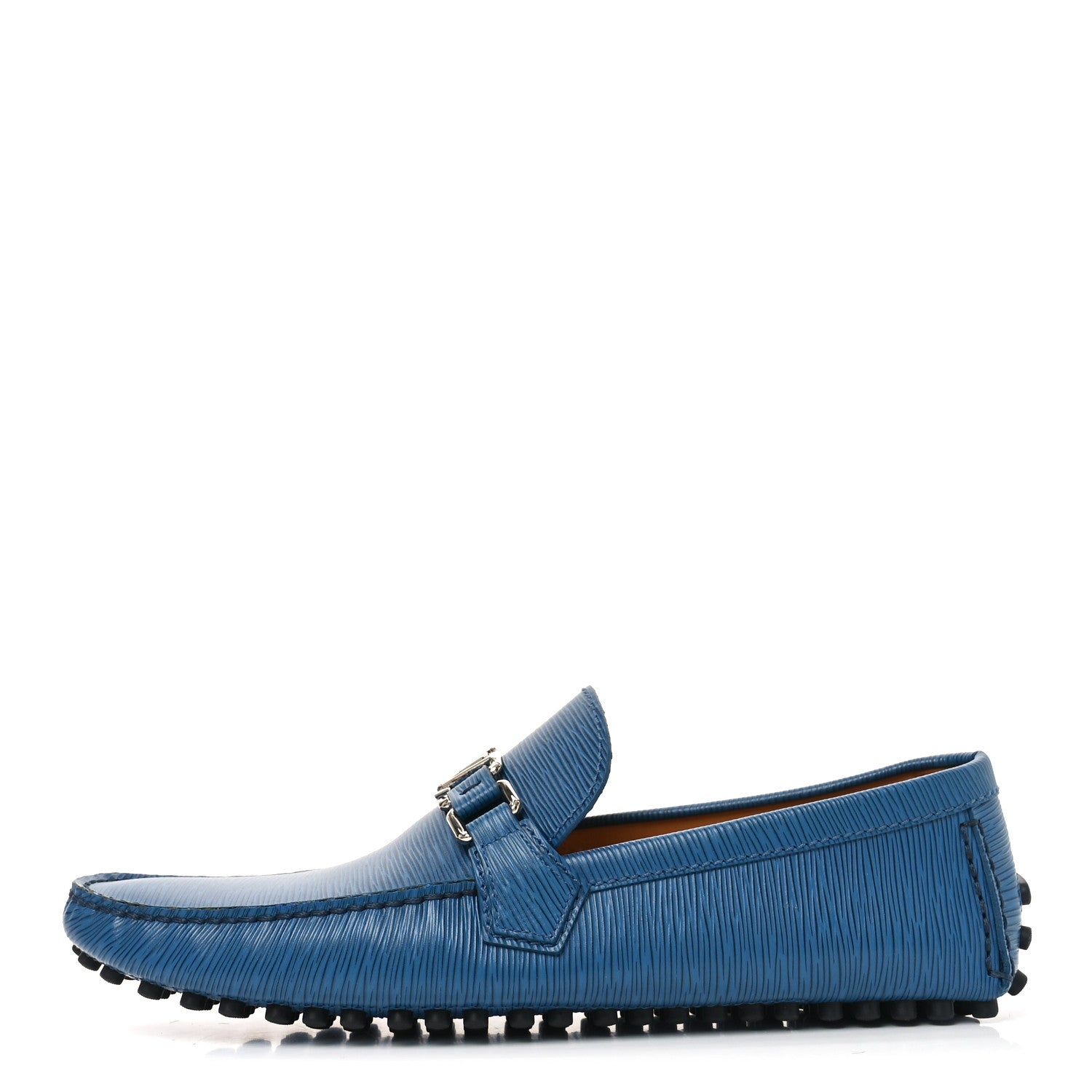 Louis Vuitton Epi Mens Hockenheim Moccasin Loafers 9 Cyan 1799714