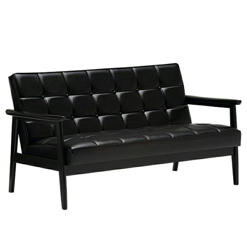 カリモク60 Kチェア2シーターブラックブラック（マットブラック色塗装