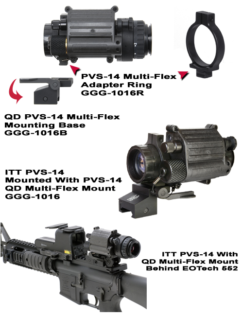 PVS-14 Quick Detach Multi-Flex Night Vision Mount | Night Vision