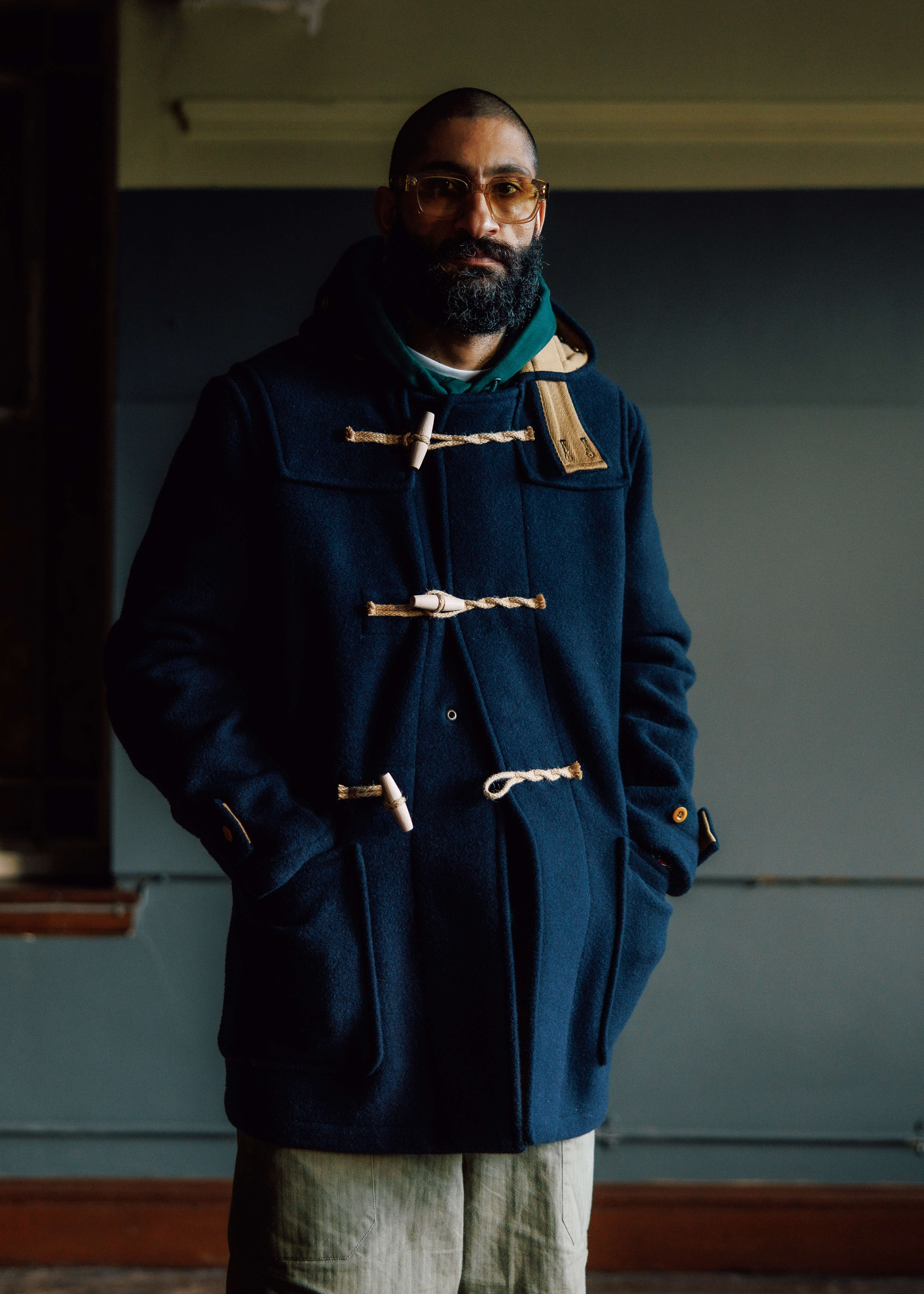 Men's Mid-Length Monty Duffle Coat Navy | Gloverall