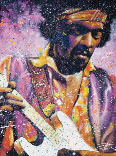 Jimi Hendrix Stephen Fishwick タイダイ染め加工 T Jimi Hendrix
