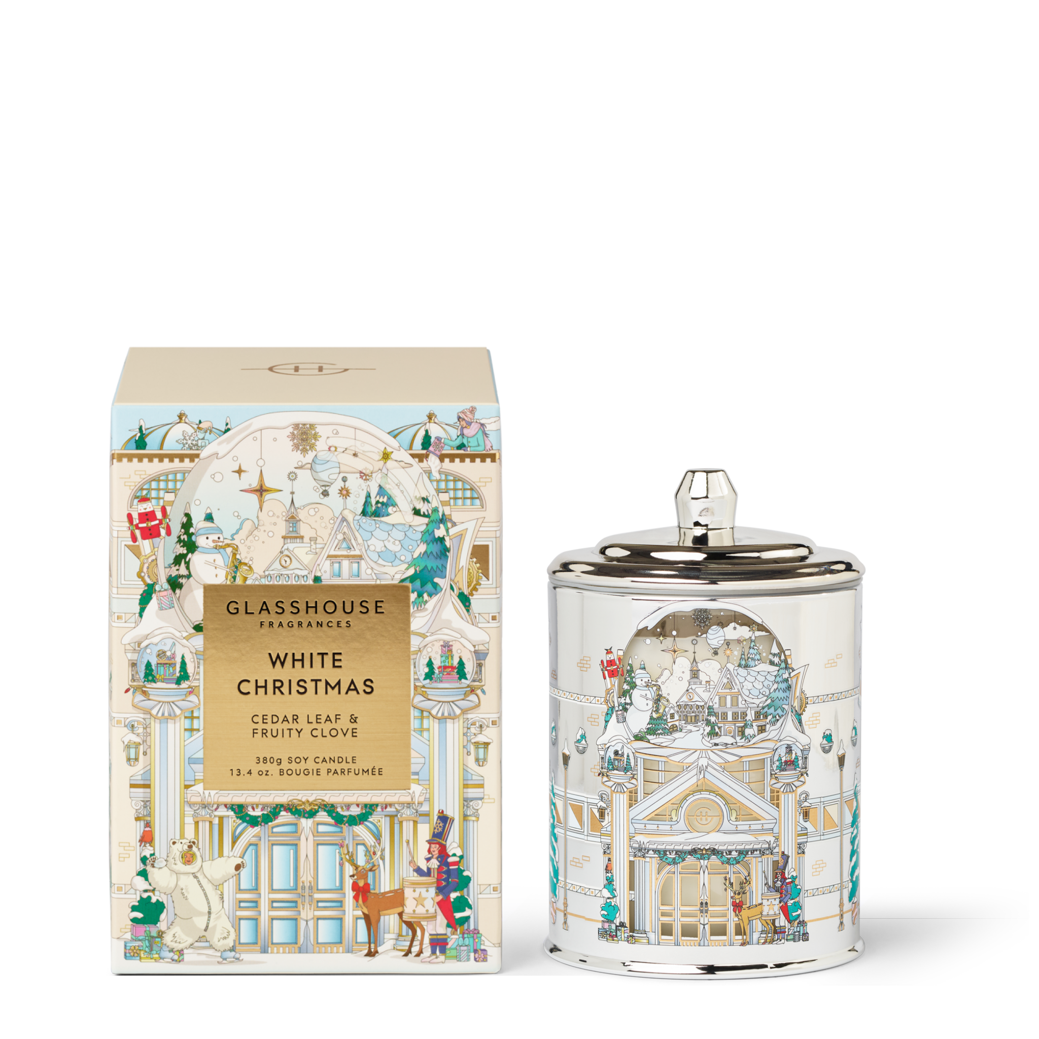 White Christmas - 380g Soy Candle | Glasshouse Fragrances