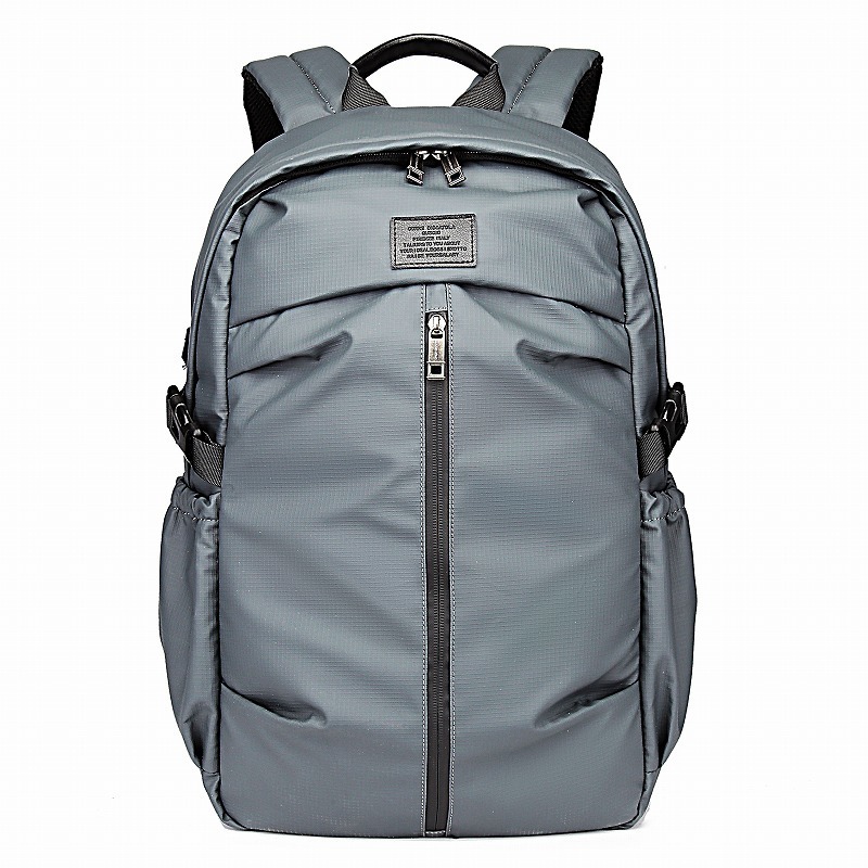 メンズリュックサック 牛革付属 撥水素材 カジュアル 通勤通学 軽量