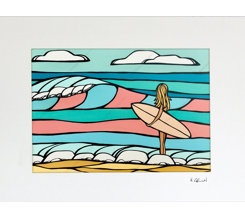 Candy Surf - Matted Paper Print - Heather Brown Art