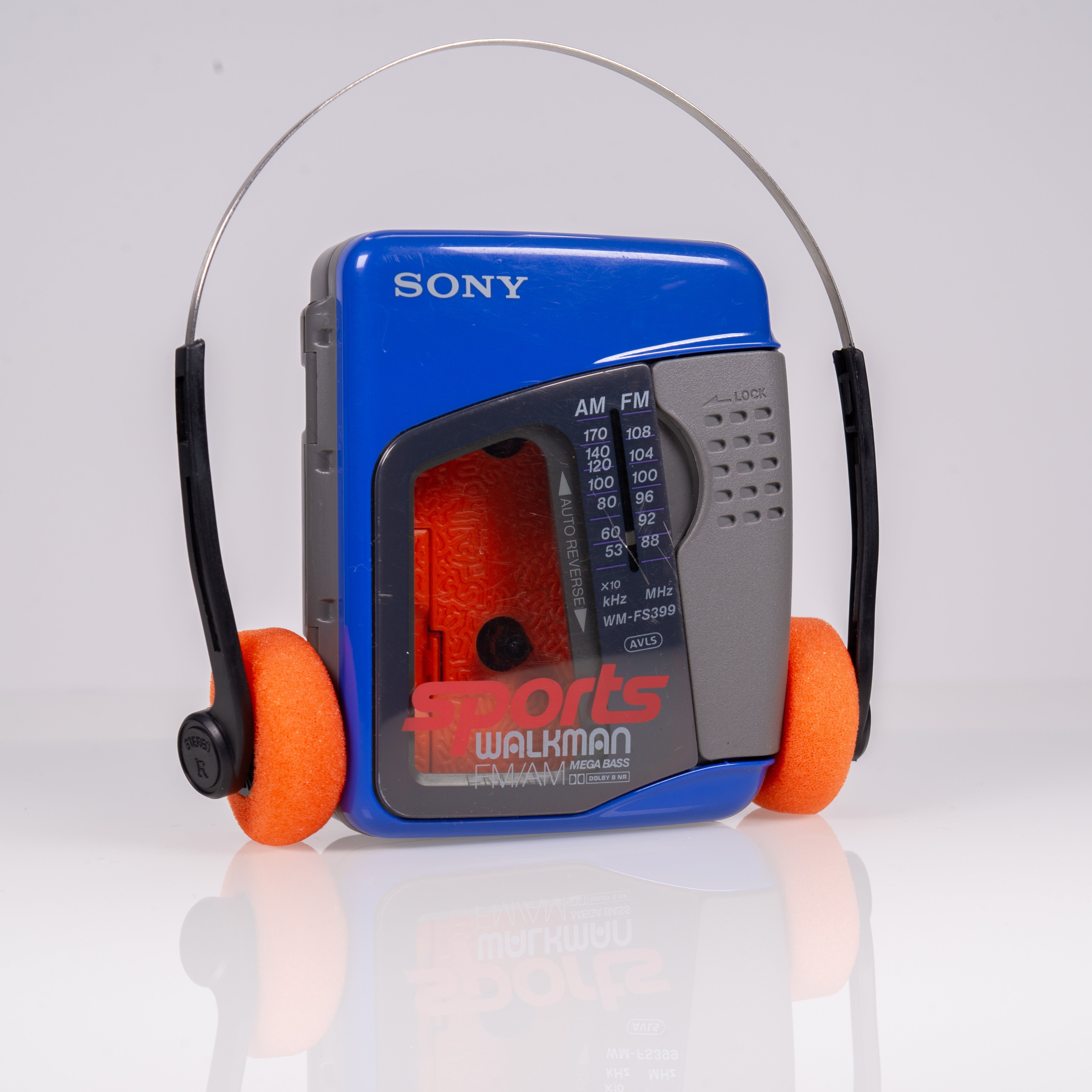 SONY WALKMAN WM-FS399 BLUE AM/FM PORTABLE CASSETTE PLAYER – High