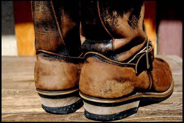 2010年6月24日 茶芯の顔料を落としました。レッドウィング2268