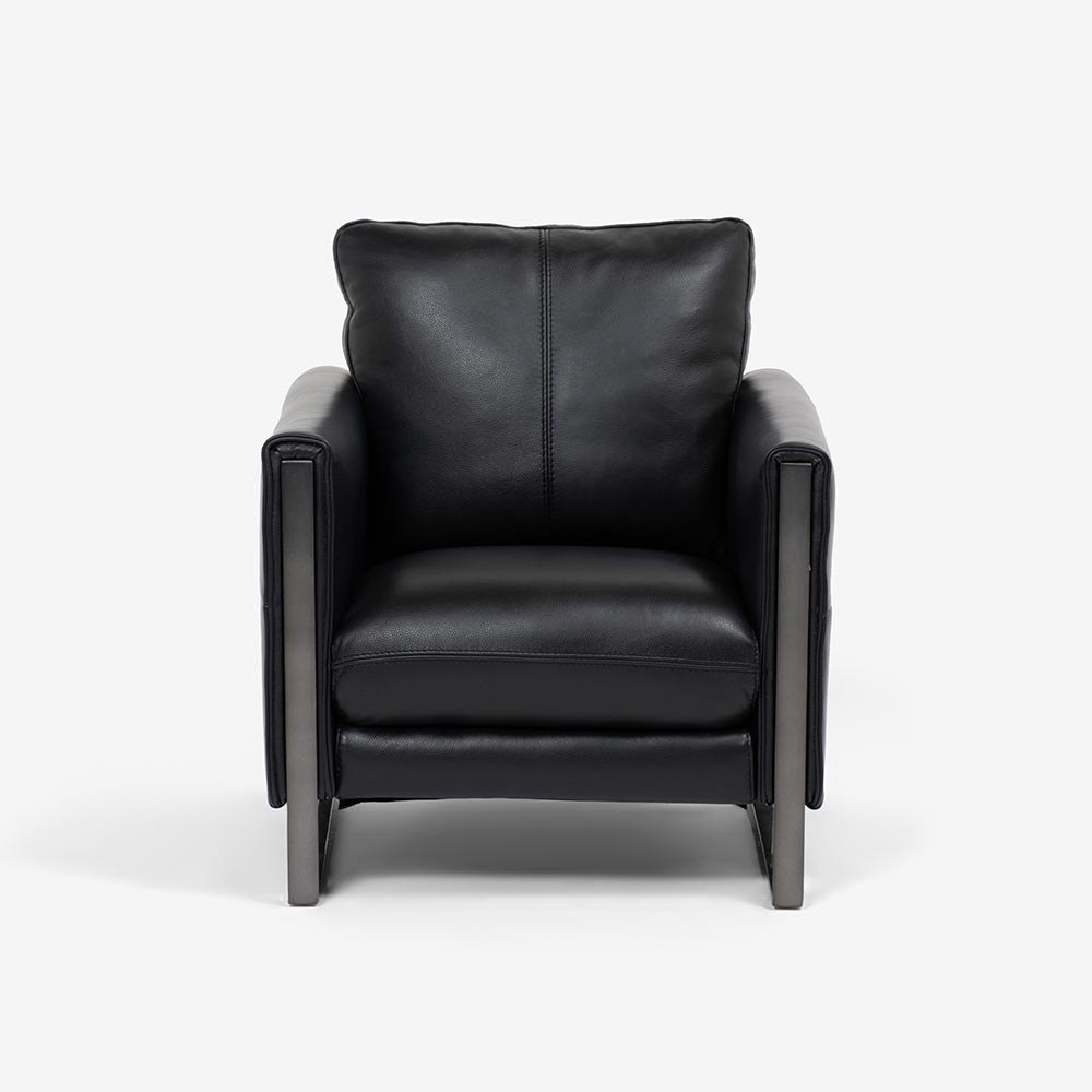 アームチェア「L/S 58N（エルエス58）」革#J-023Cブラック色 | 【公式