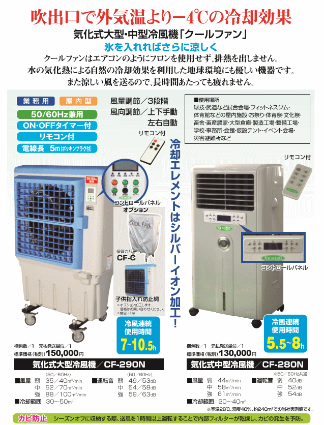 日動工業 中型冷風機 クールファン CF-280N ☆「暮らし館」イマジネット☆