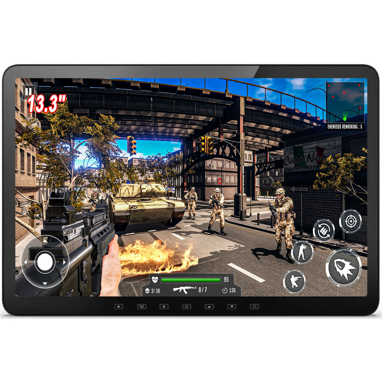 13.3インチ 1080P リアモニター 車載モニター 後部座席 軽量 HDMI 薄型