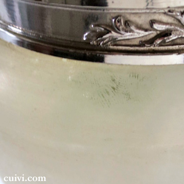 フロストガラス_ハンドペイント_アザミのビスケットジャー