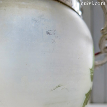 フロストガラス_ハンドペイント_アザミのビスケットジャー