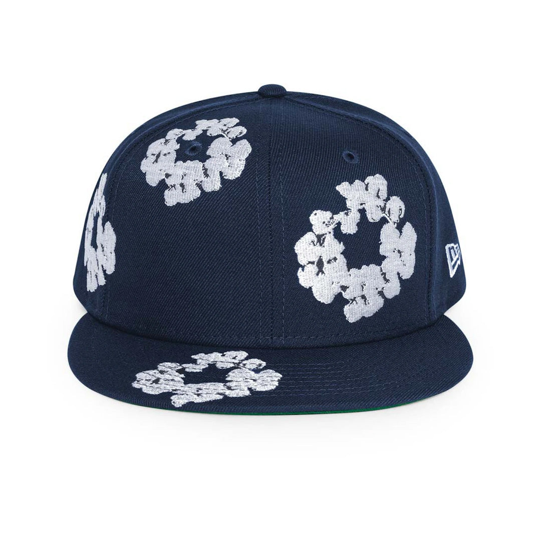 Denim Tears New Era Cotton Wreath 59/50 Cap Navy | Kenshi