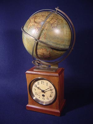 ドイツ製地球儀時計 - アンティーク置時計