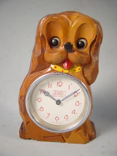 犬置時計（手塚時計POPPO） - 目玉の動く置時計