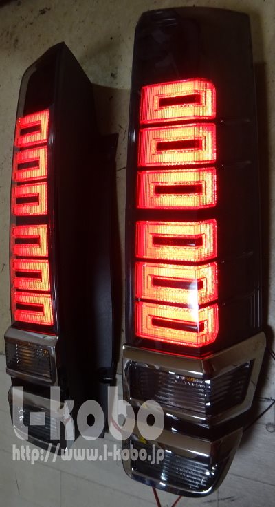 80VOXYテールランプ加工8 ｜【エルコボ】ヘッドライト、テールライト