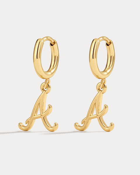 The MLB Logo Charm Hoops from Luv AJ | Luv Aj