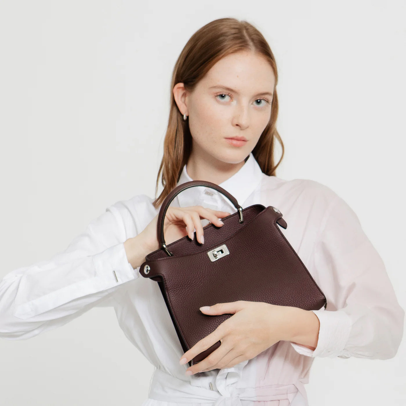 ハンドバッグ - ルテス ミニ あずき色