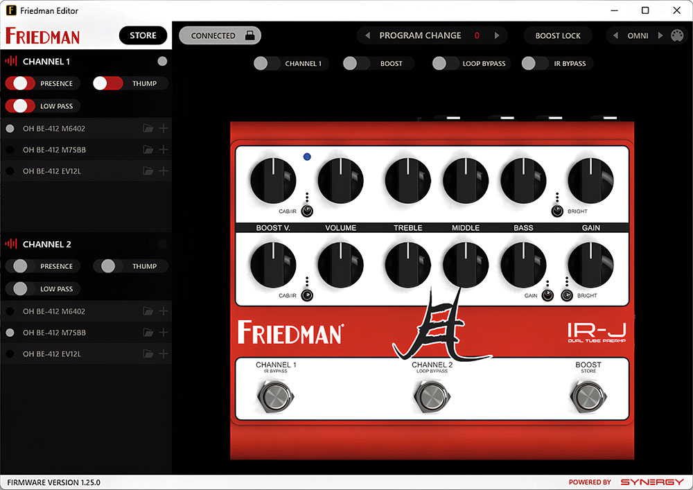 新製品情報】Friedman IR-J DUAL TUBE PREAMP JAKE E LEE SIGNATURE