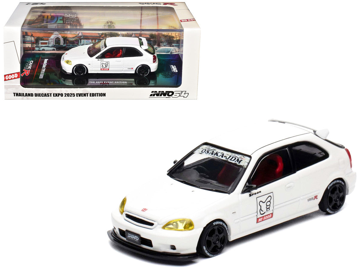 INNO64 1/64 - Honda Civic TYPE-R (EK9) White Thailand Diecast Expo