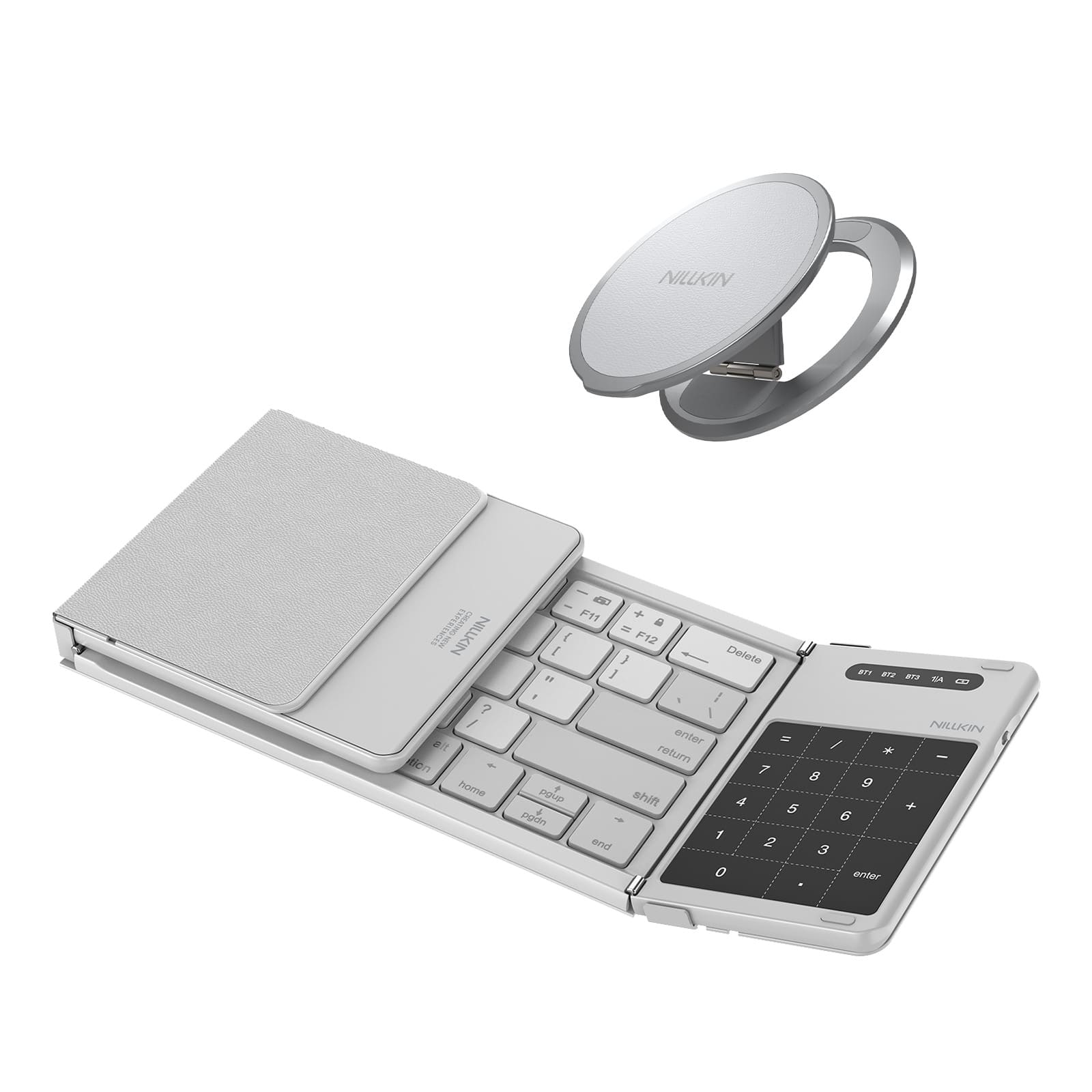 Nillkin Cube Pocket Foldable Keyboard & Dual-Magnet Grip Holder
