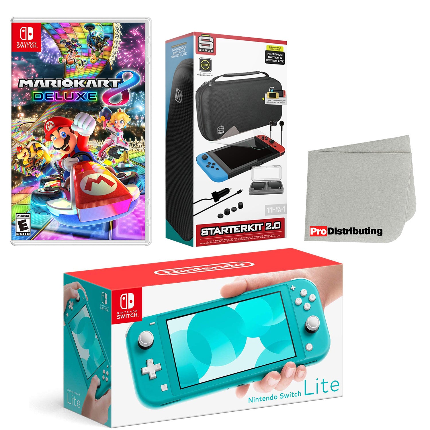 Nintendo Switch Lite Console Turquoise with Mario Kart 8 Deluxe