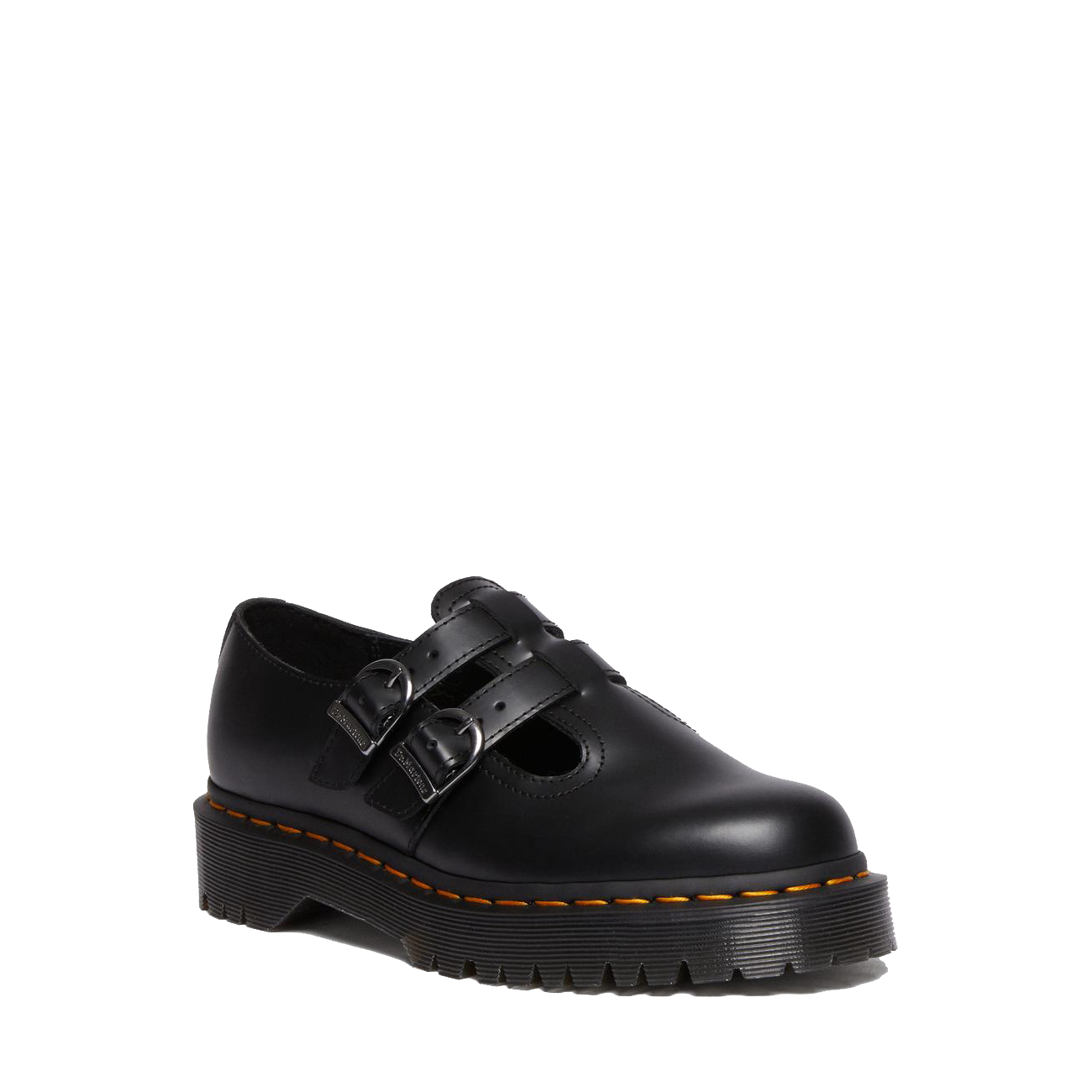 Dr. Martens 8065 II Black Smooth Platform Mary Jane – Red Zone