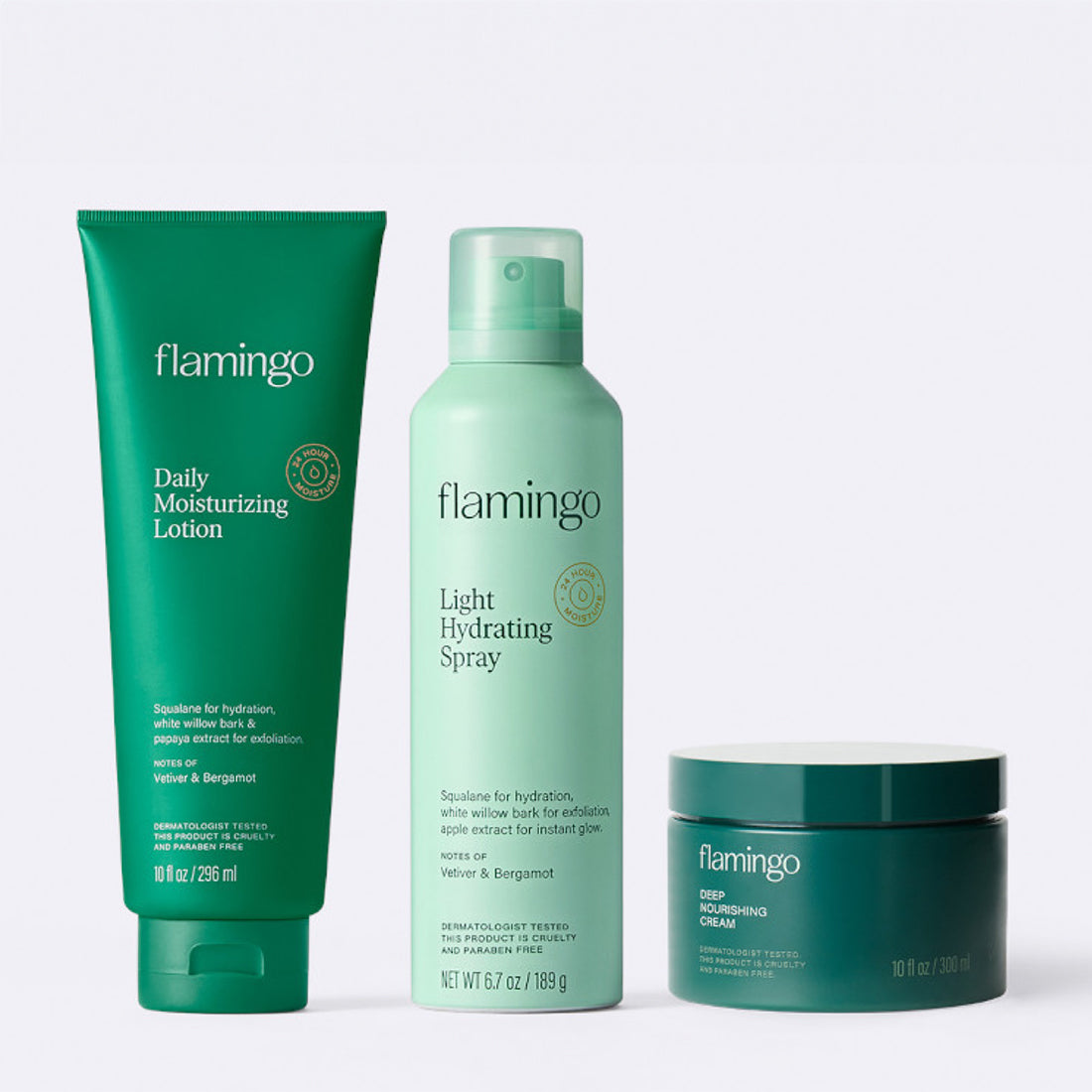 Body Moisture Bundle - 3 Levels of Hydration | Flamingo