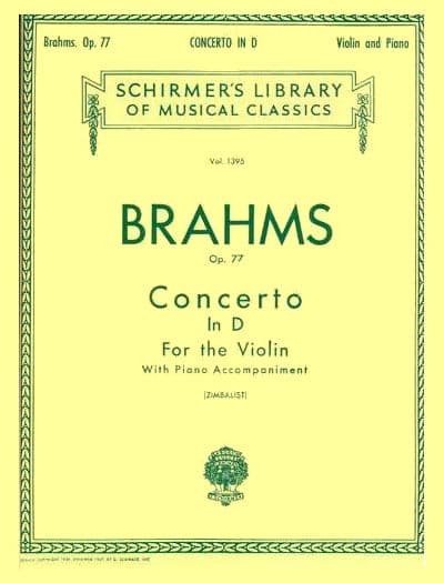 Zimbalist's Brahms Op. 77 Violin Sheet Music