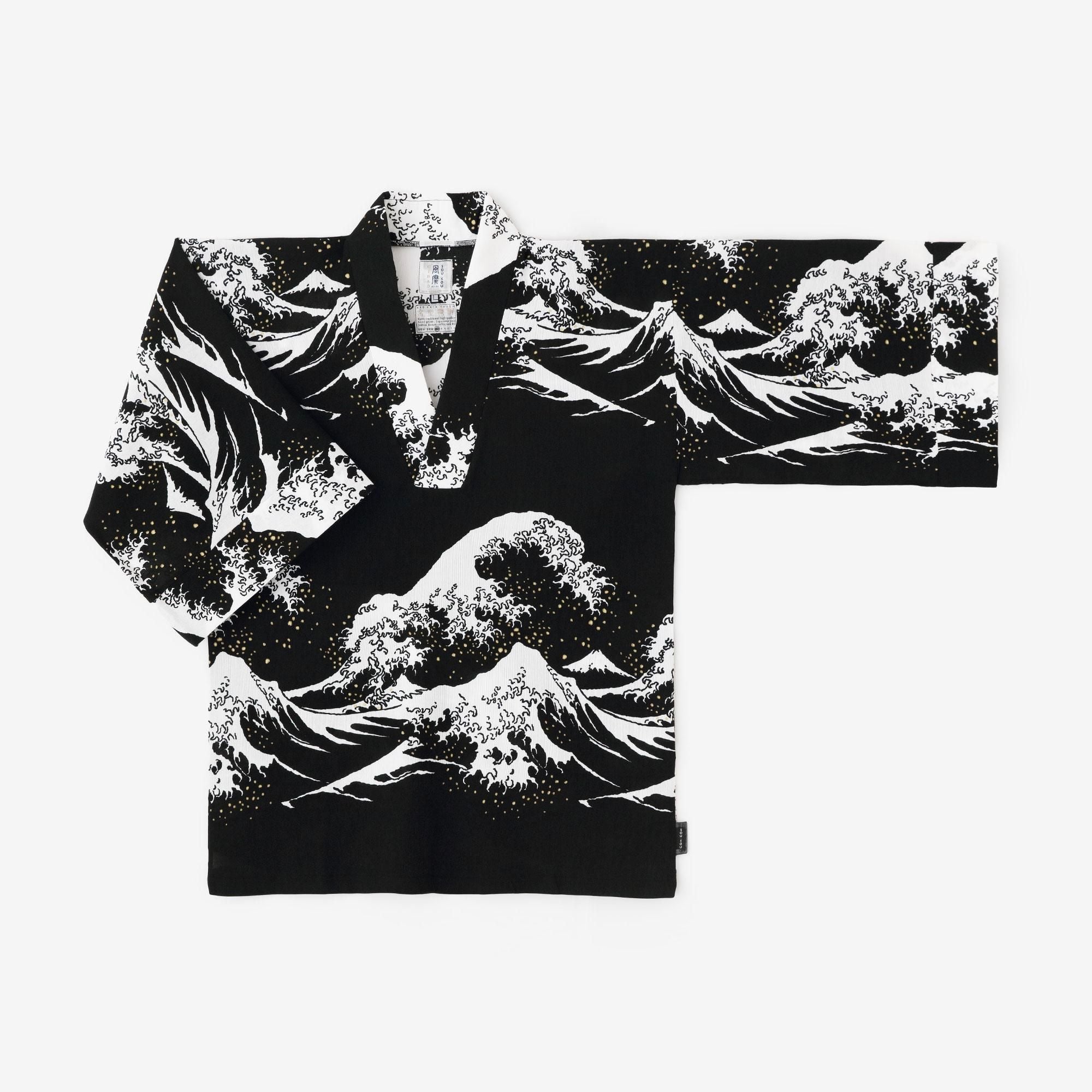 高島縮 40/40 風靡（ふうび） 上／北斎（ほくさい） 神奈川沖浪裏