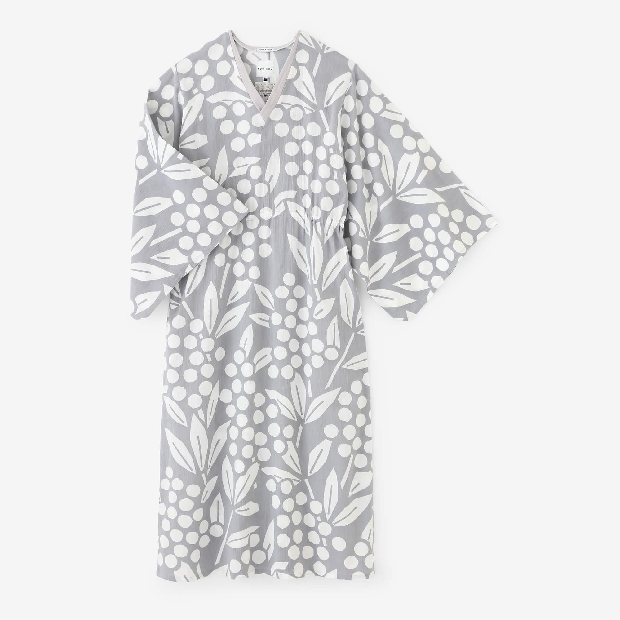 高島縮 20/20 半衿みたて涼衣（りょうい）／南天竹（なんてん