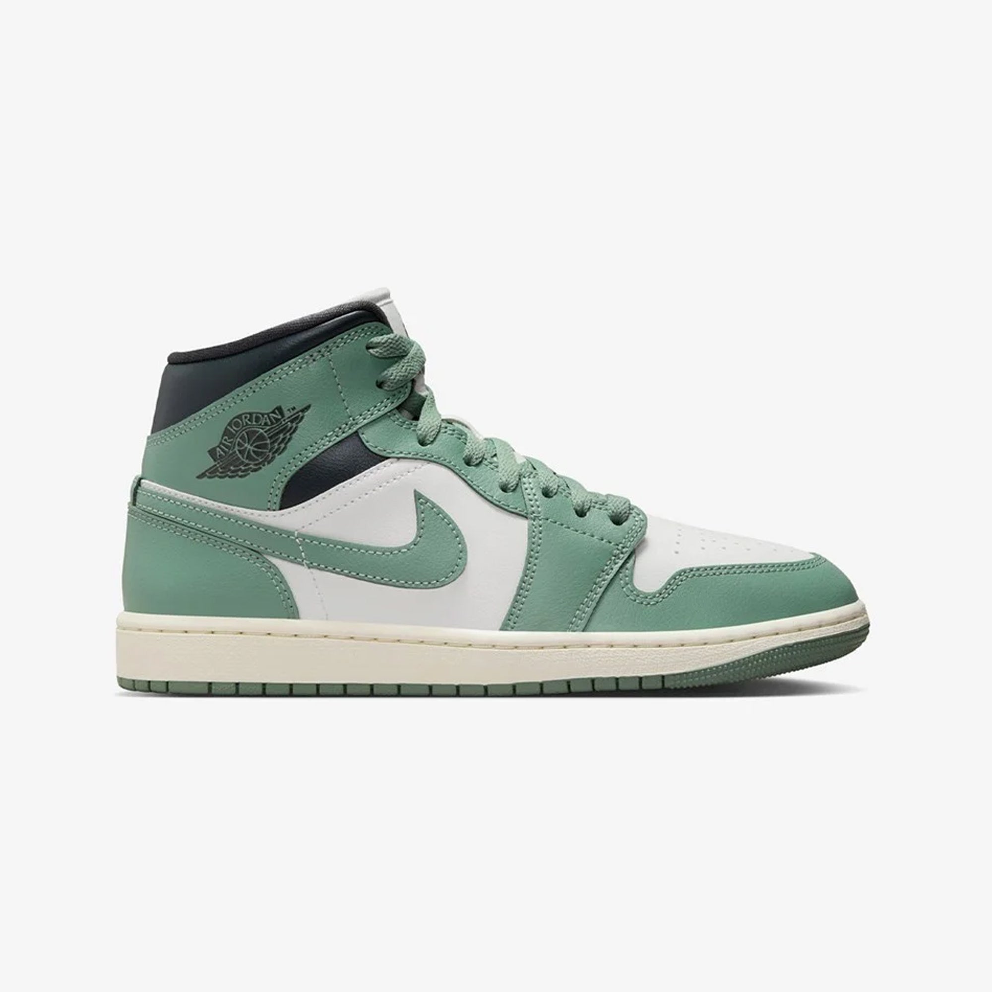 Jordan | AIR JORDAN 1 MID { SAIL/JADE SMOKE-ANTHRACITE – Superkicks