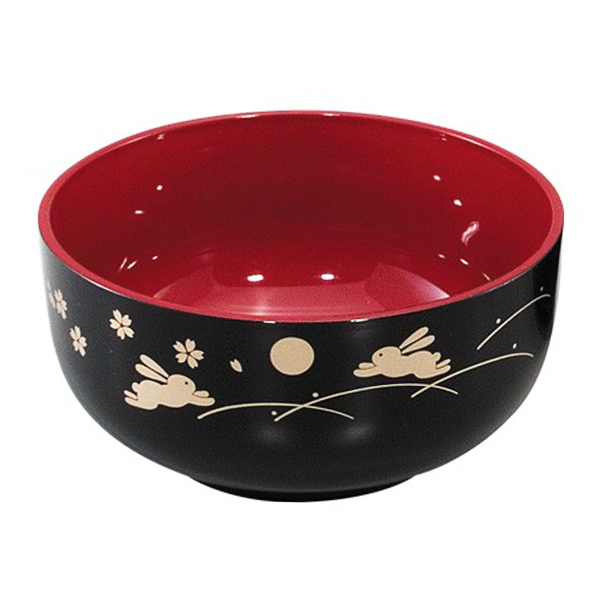 まとめ買い】月うさぎ 4.5中丼(黒) 9001/036548 | ワッツ
