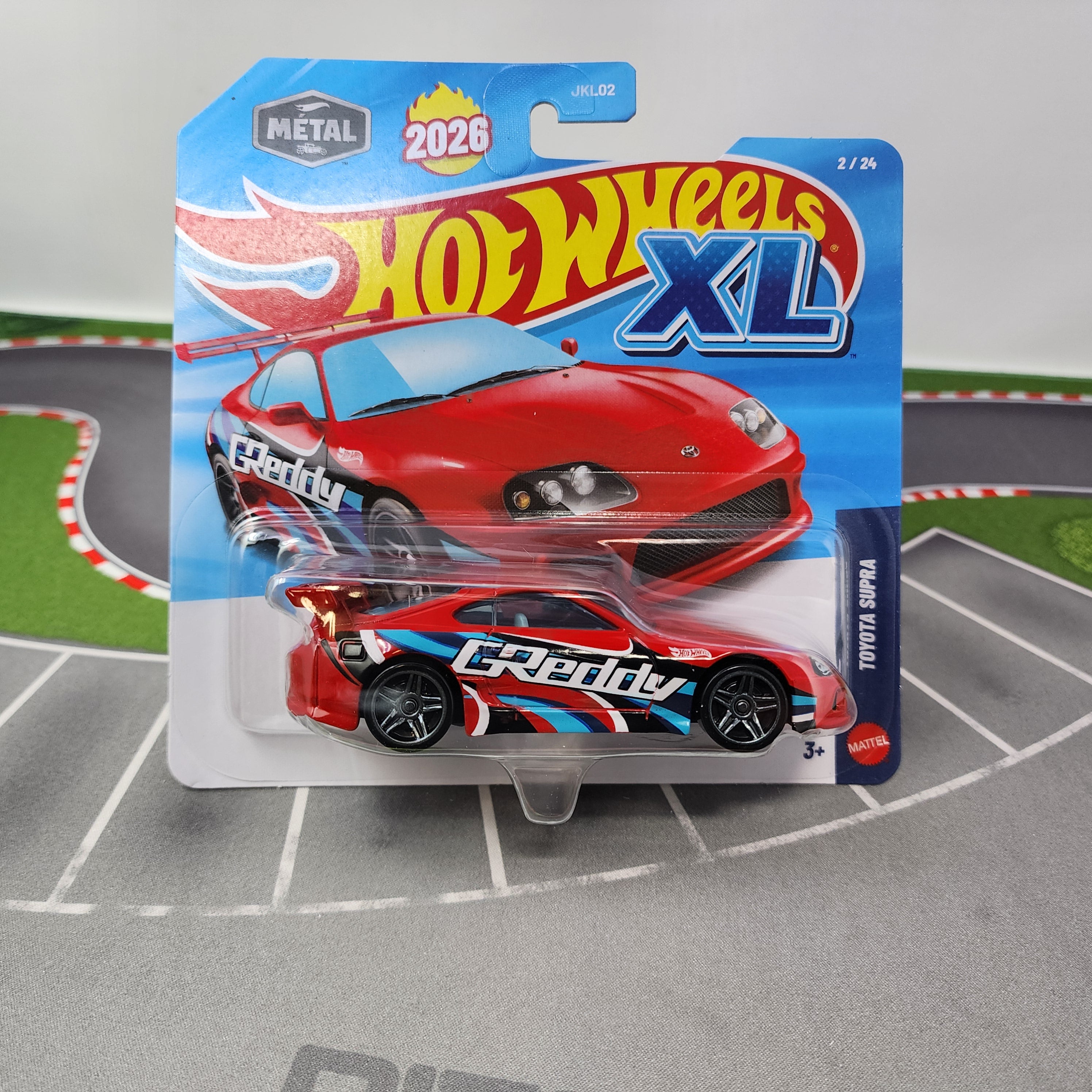 Toyota Supra #2 Greddy * 2026 Hot Wheels XL 1:43 Scale * New Case