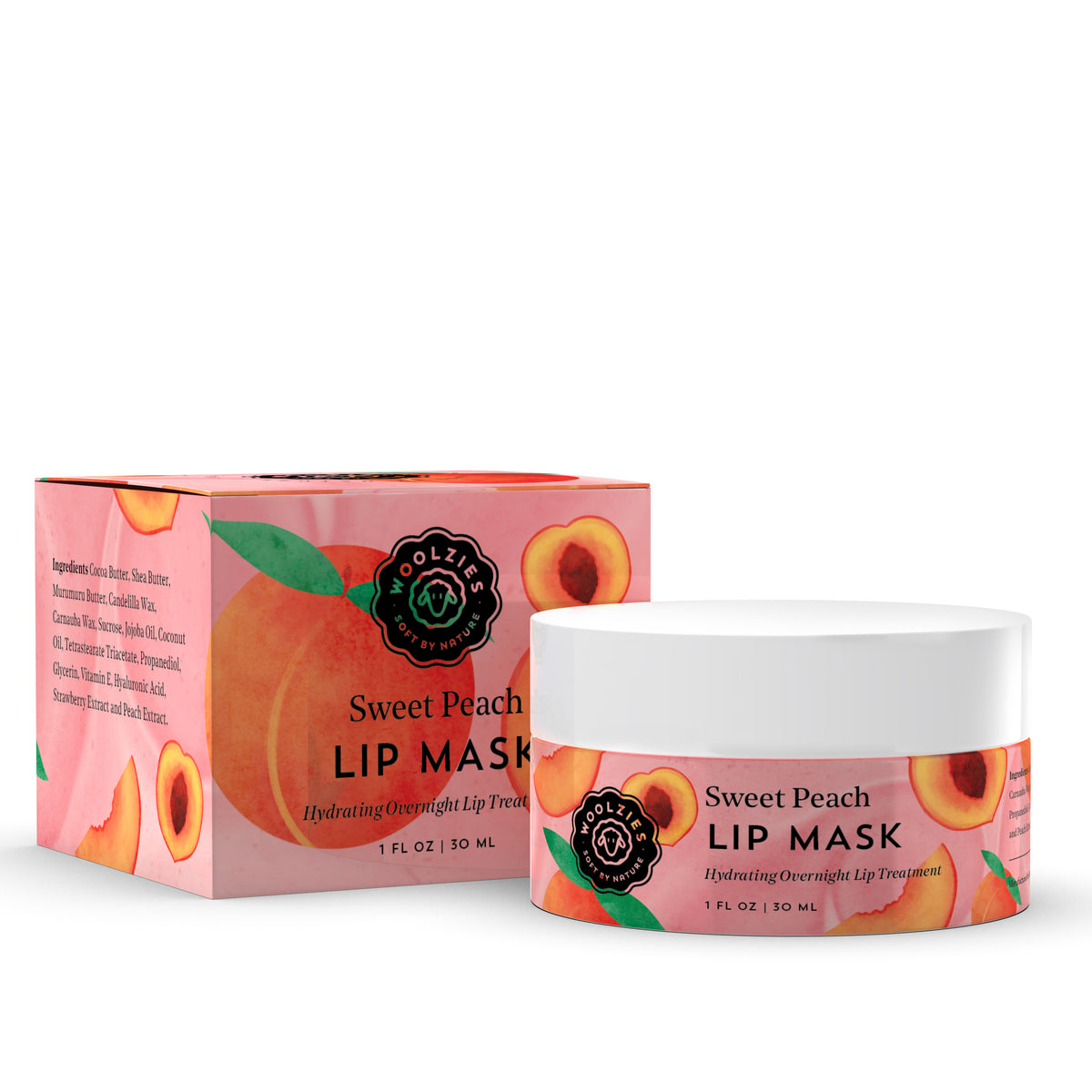 1oz. Sweet Peach Lip Mask – Woolzies.com