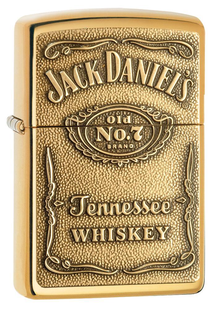 Jack Daniel's® Brass Emblem High Polish Brass Windproof Lighter