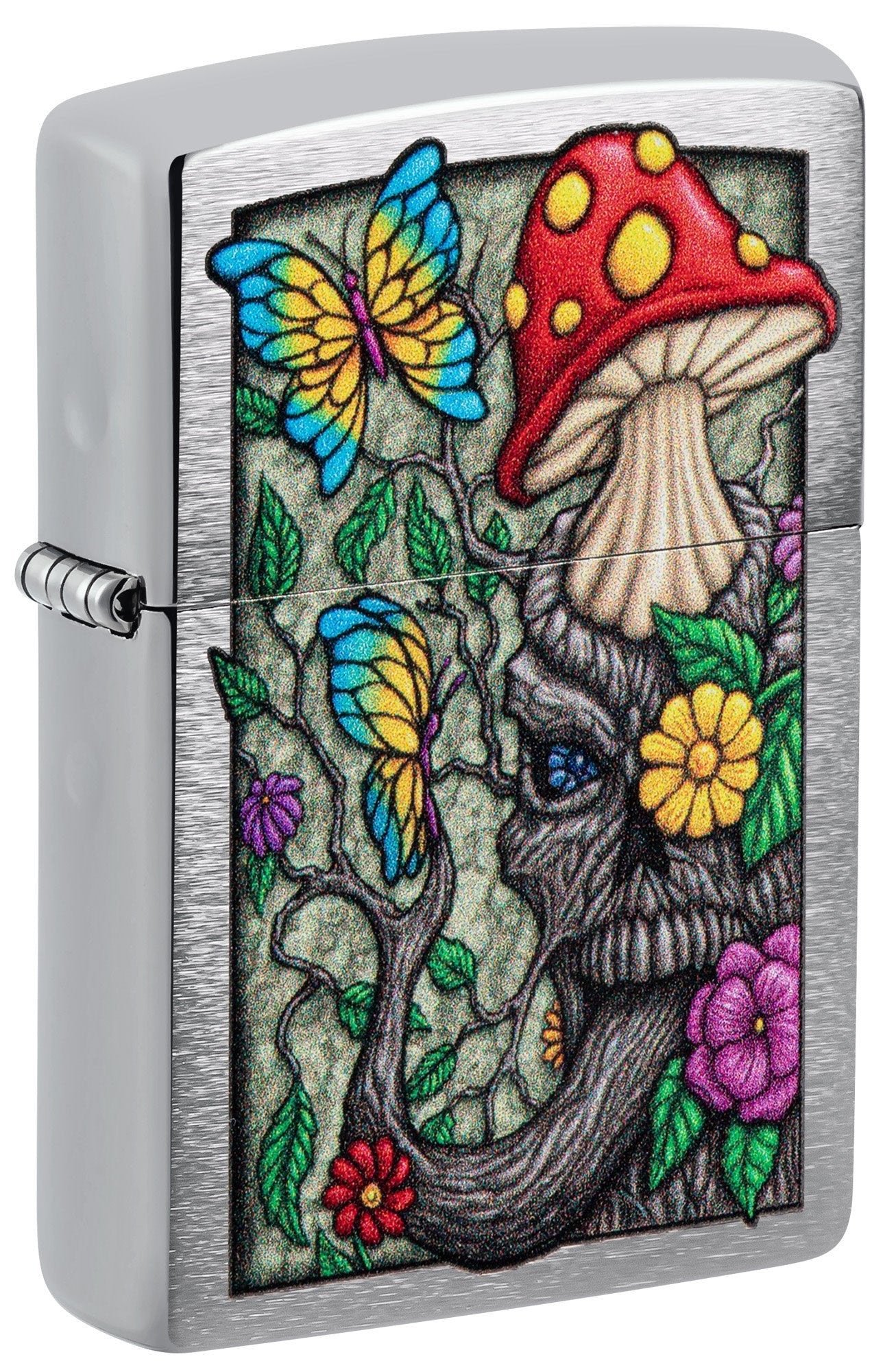 Zippo Freaky Nature Design Brushed Chrome Windproof Lighter