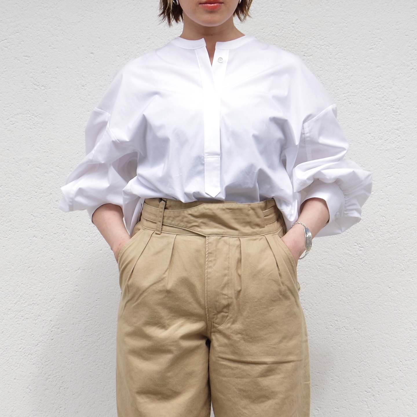 シンメ シャツ ボリュームシャツ ホワイト | SINME