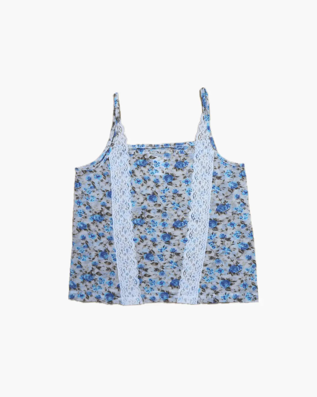 FUMIKA UCHIDA / FLOWER PRINTED CAMISOLE / CYAN – 601 | 京都