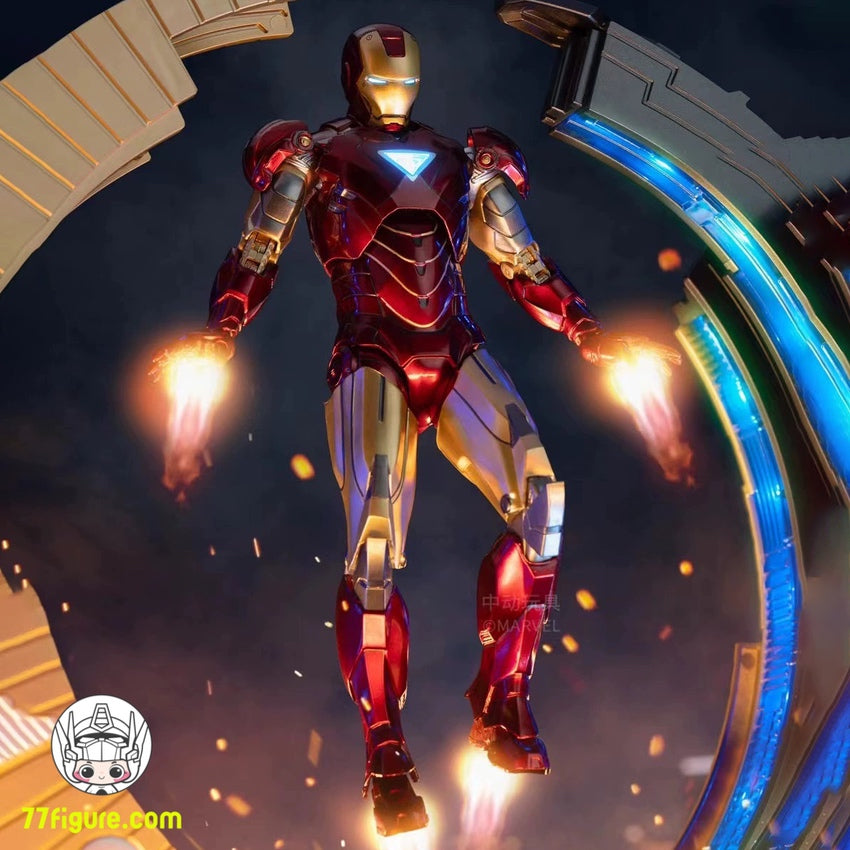中動玩具 マーベル正規品 1/10 アイアンマン マーク 6 & スーツアップ