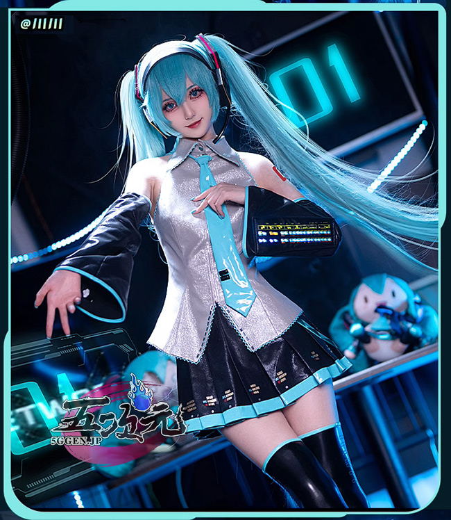 初獣猫 ボーカロイド 初音ミク コスチューム 通常V コスプレ衣装 発光Ver