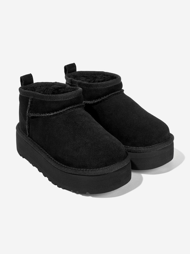 UGG Girls Classic Ultra Mini Platform Boots in Black – On Sale Now