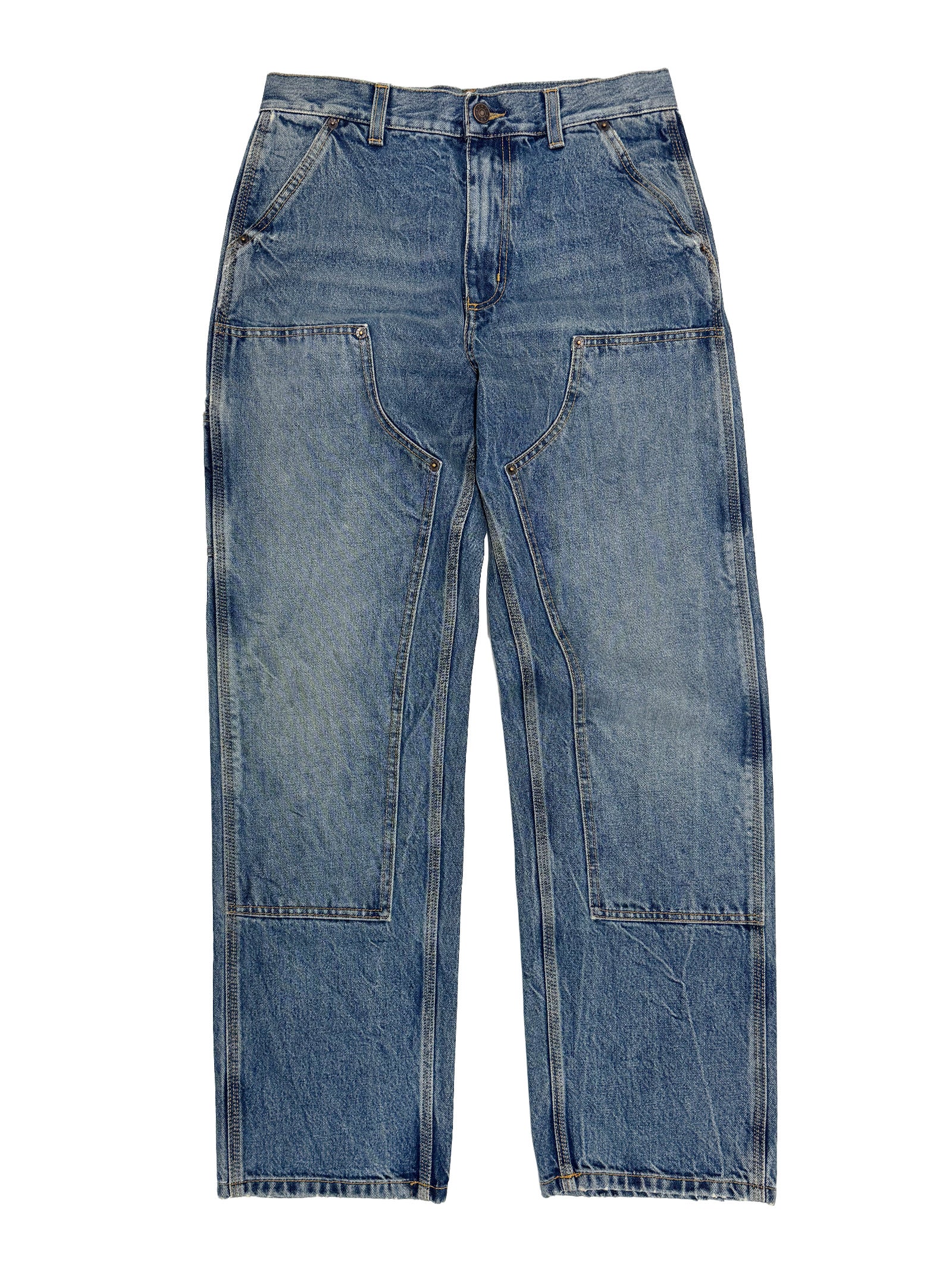 Double-Knee Jean in Tractor Blue – 6397