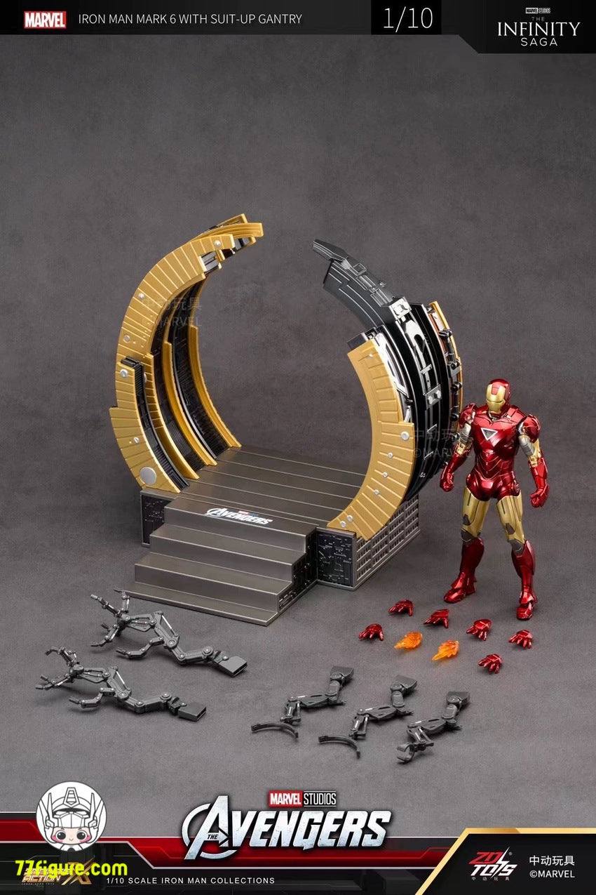 中動玩具 マーベル正規品 1/10 アイアンマン マーク 6 & スーツアップ