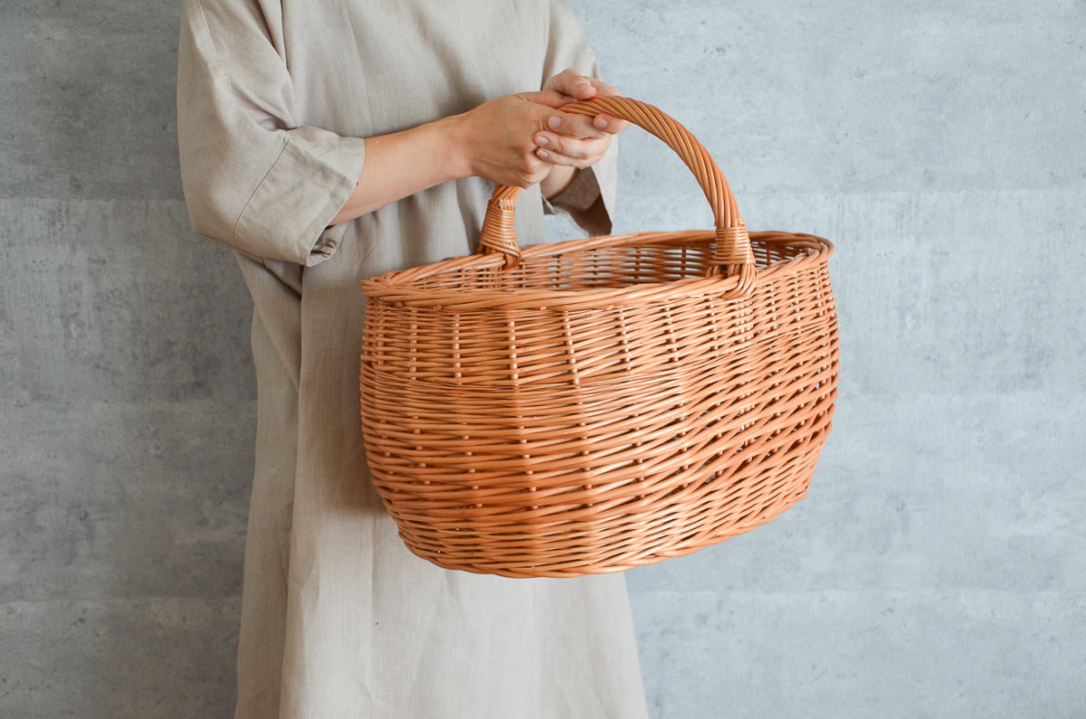 ポーランド/やなぎ ショッピングハンドルバスケット M・L 2サイズ