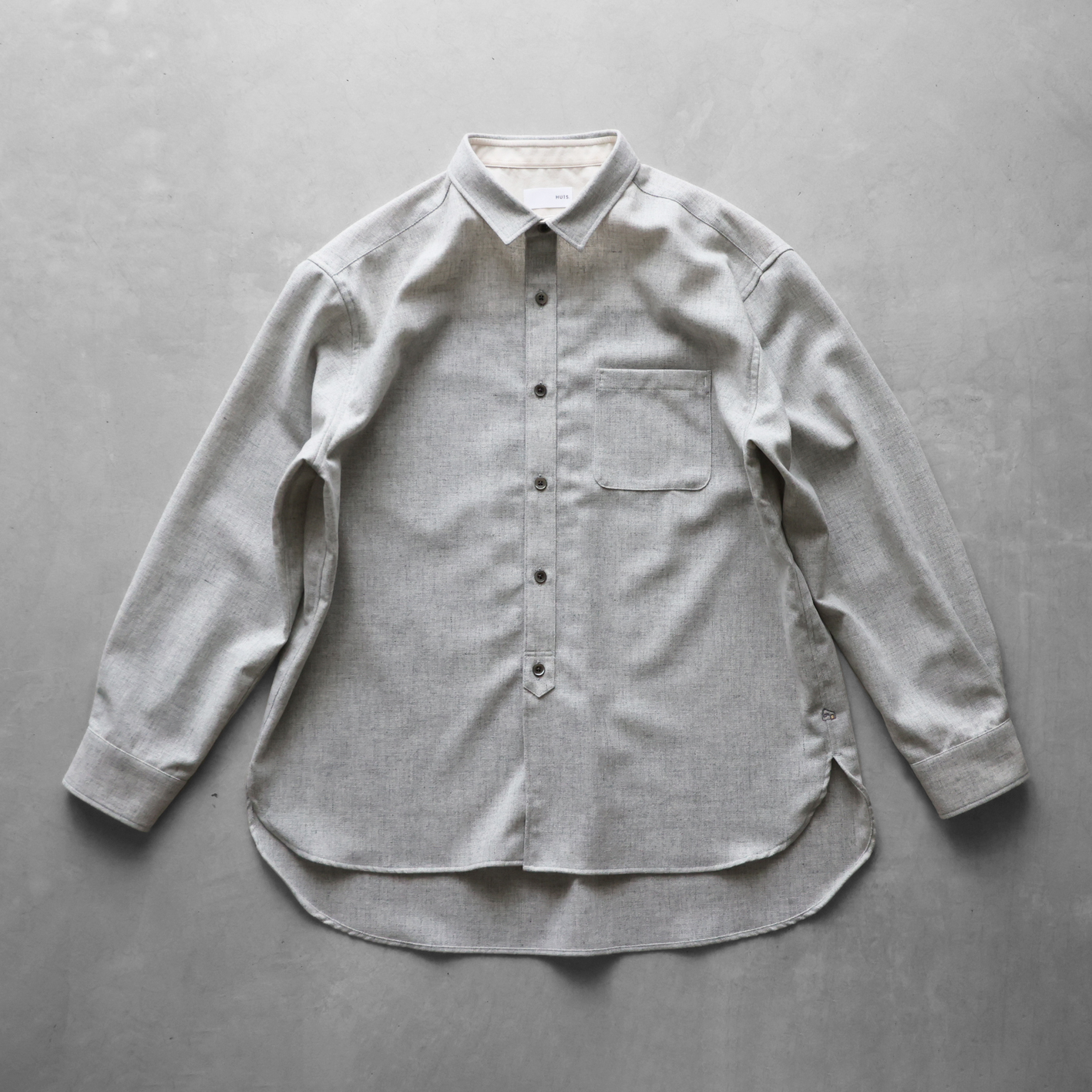 HUIS×尾州”ウールトロビッグシャツ 011をリリースしました／ – HUIS