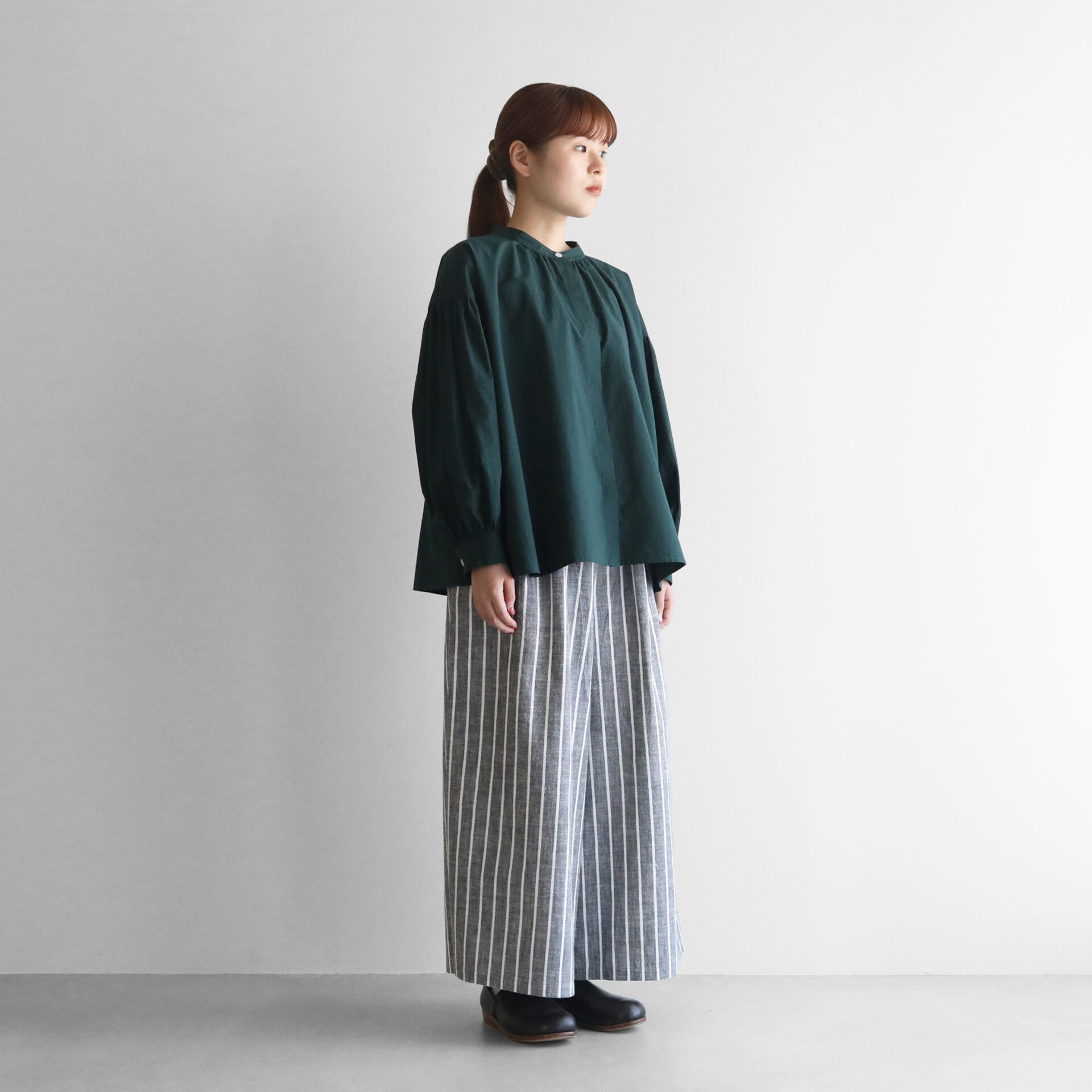 オーガニックコットンバルーンスリーブワイドブラウス U106をリリース